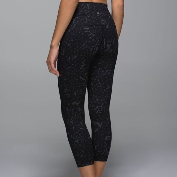 Lululemon Wunder Under Crop II *Full-On Luon (Roll Down) - 6 Star Crushed Coal - Picture 1 of 7